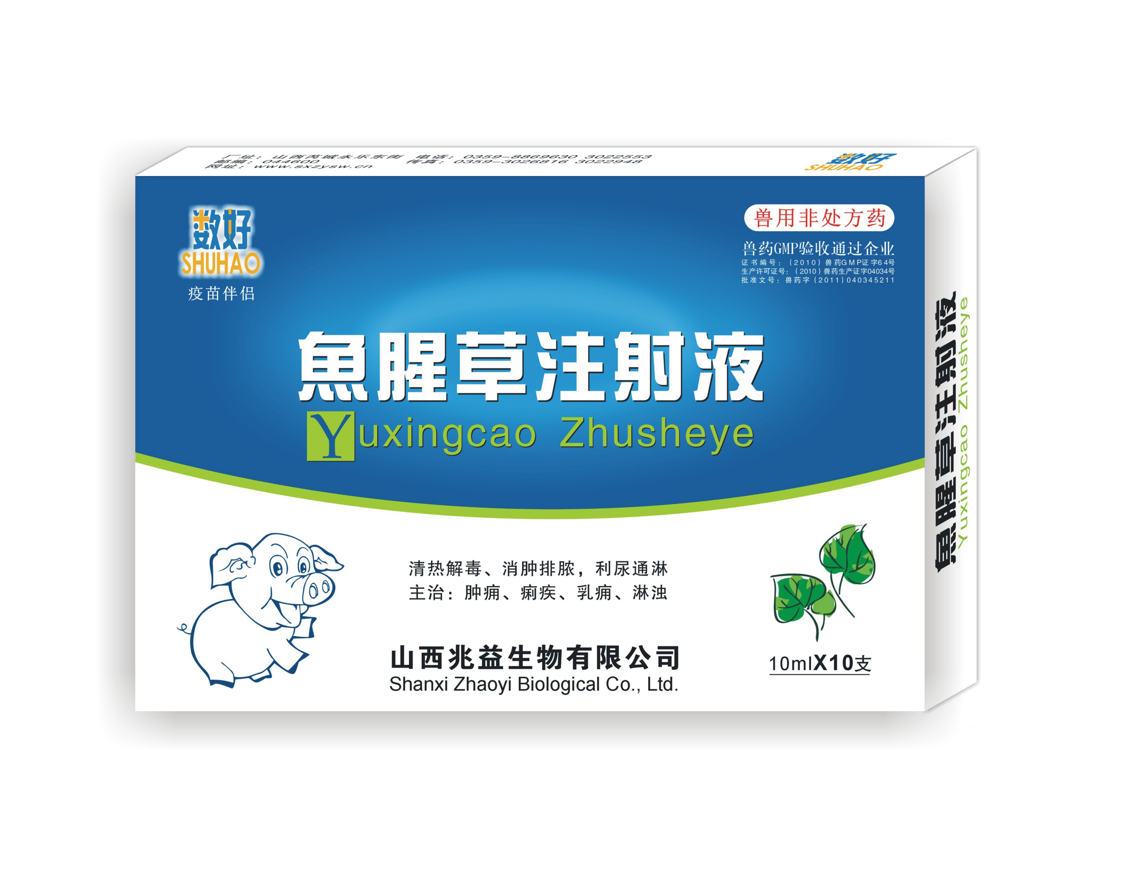 设计"鱼腥草注射液"包装盒