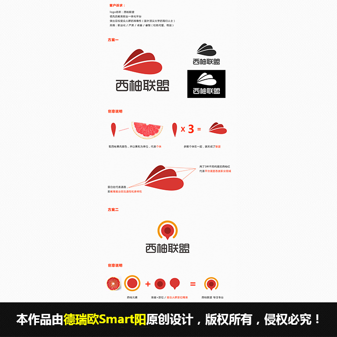 西柚联盟LOGO设计