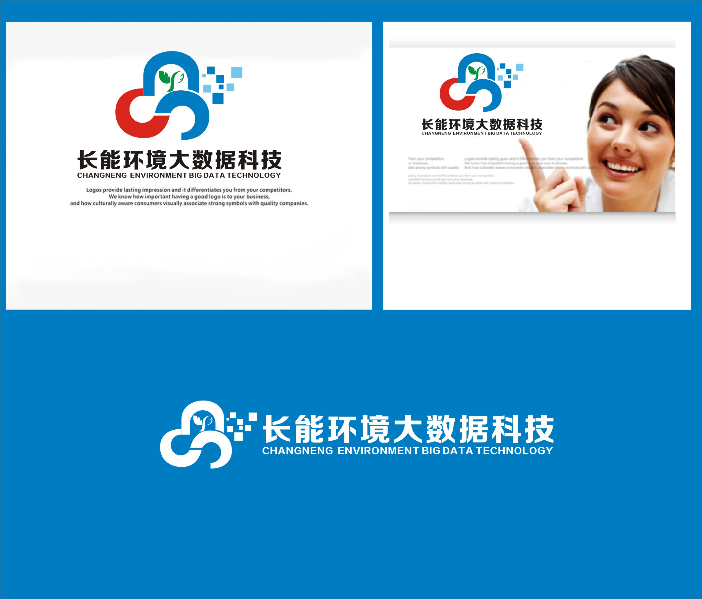 长能环境大数据公司logo设计