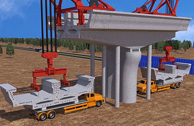 上海轨道交通17号线大桥施工动画