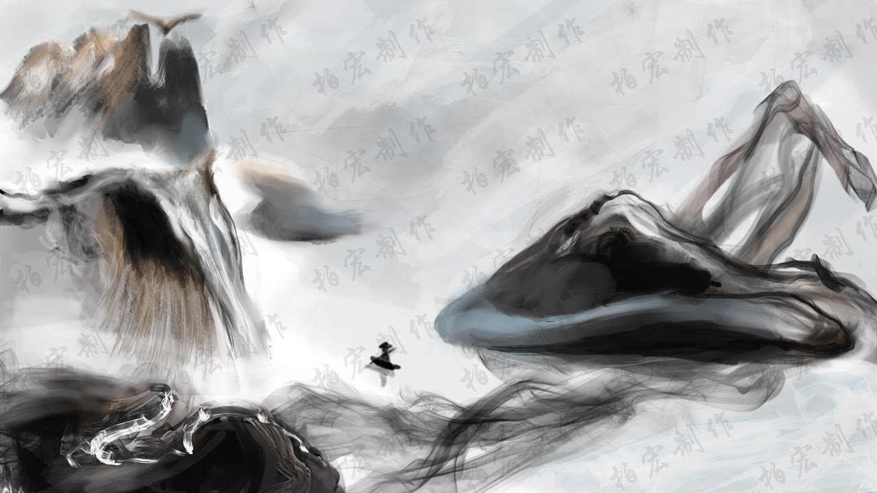 水墨壁画