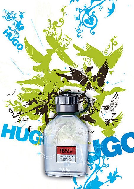 HUGO香水创意比赛作品欣赏 香水海报这样设计真的非常好看
