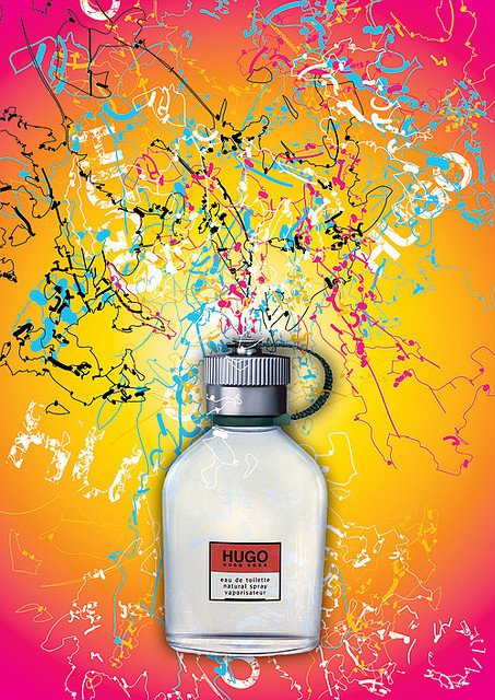 HUGO香水创意比赛作品欣赏 香水海报这样设计真的非常好看