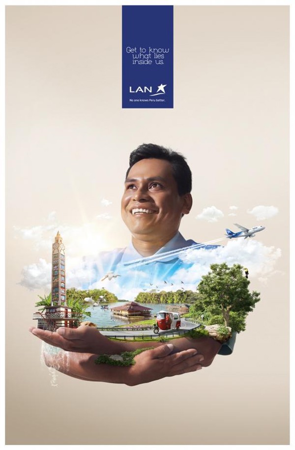 智利LAN航空公司形象代言人广告设计欣赏