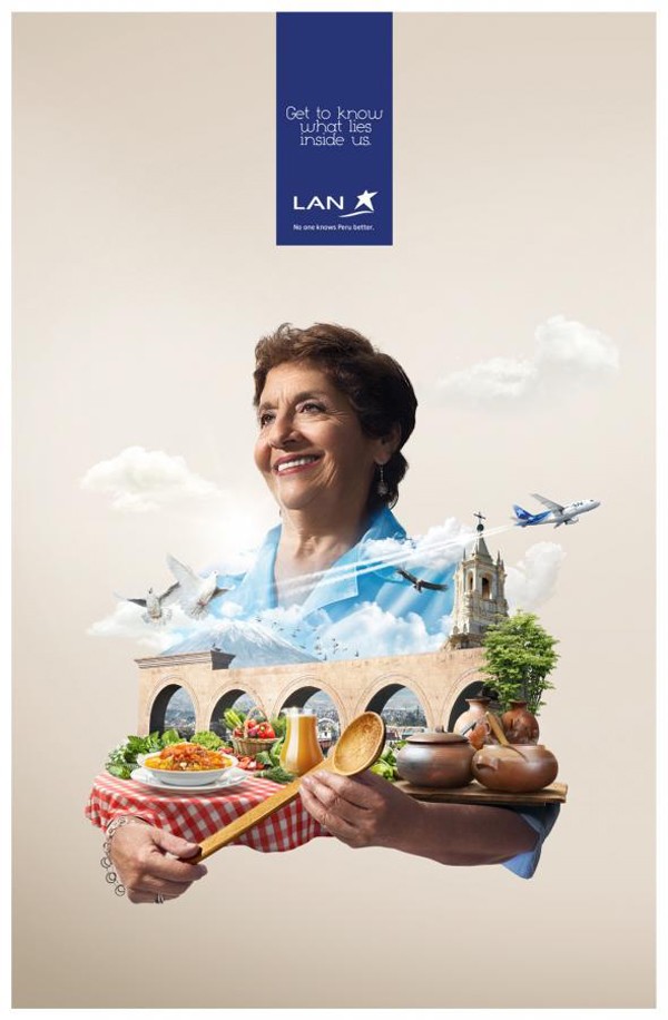 智利LAN航空公司形象代言人广告设计欣赏