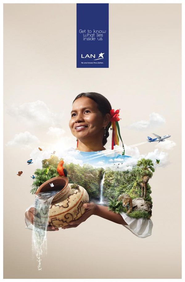 智利LAN航空公司形象代言人广告设计欣赏