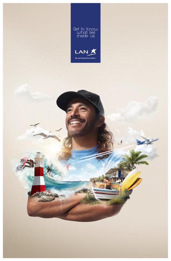 智利LAN航空公司形象代言人广告设计欣赏