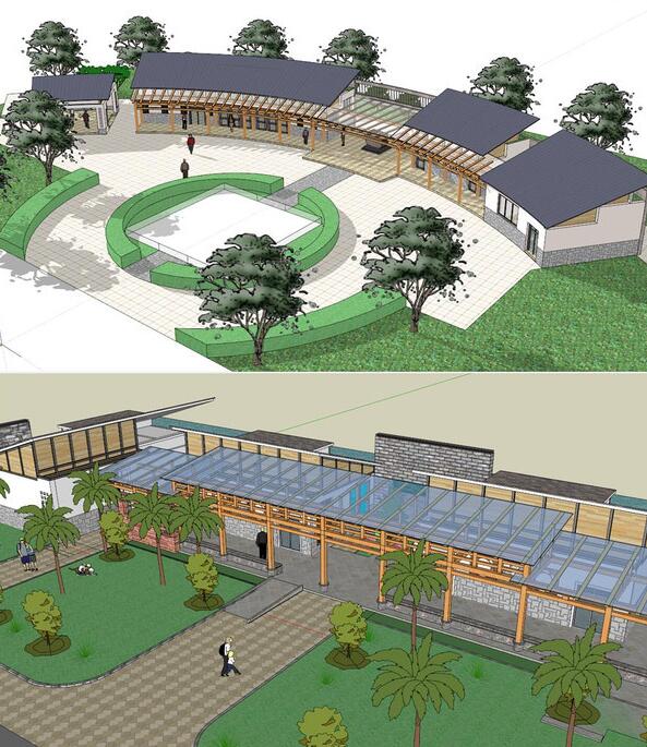 文化中心建筑展览馆效果图装修设计欣赏
