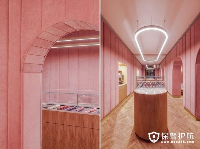 粉色甜品店装修效果图，看着就很甜，少女心爆棚！