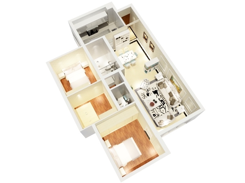 富顺西城壹号赵先生装修设计效果图