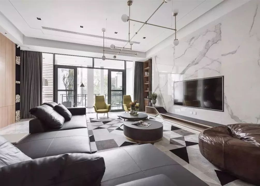 白+灰，极简家装设计