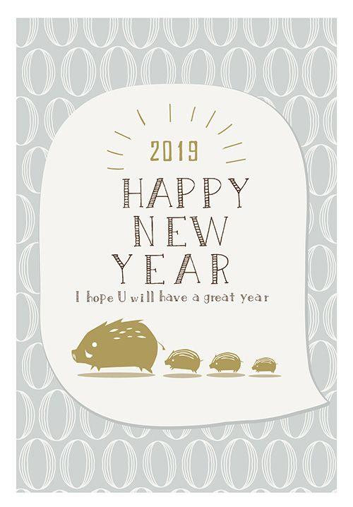 2019年贺卡设计手绘图片素材