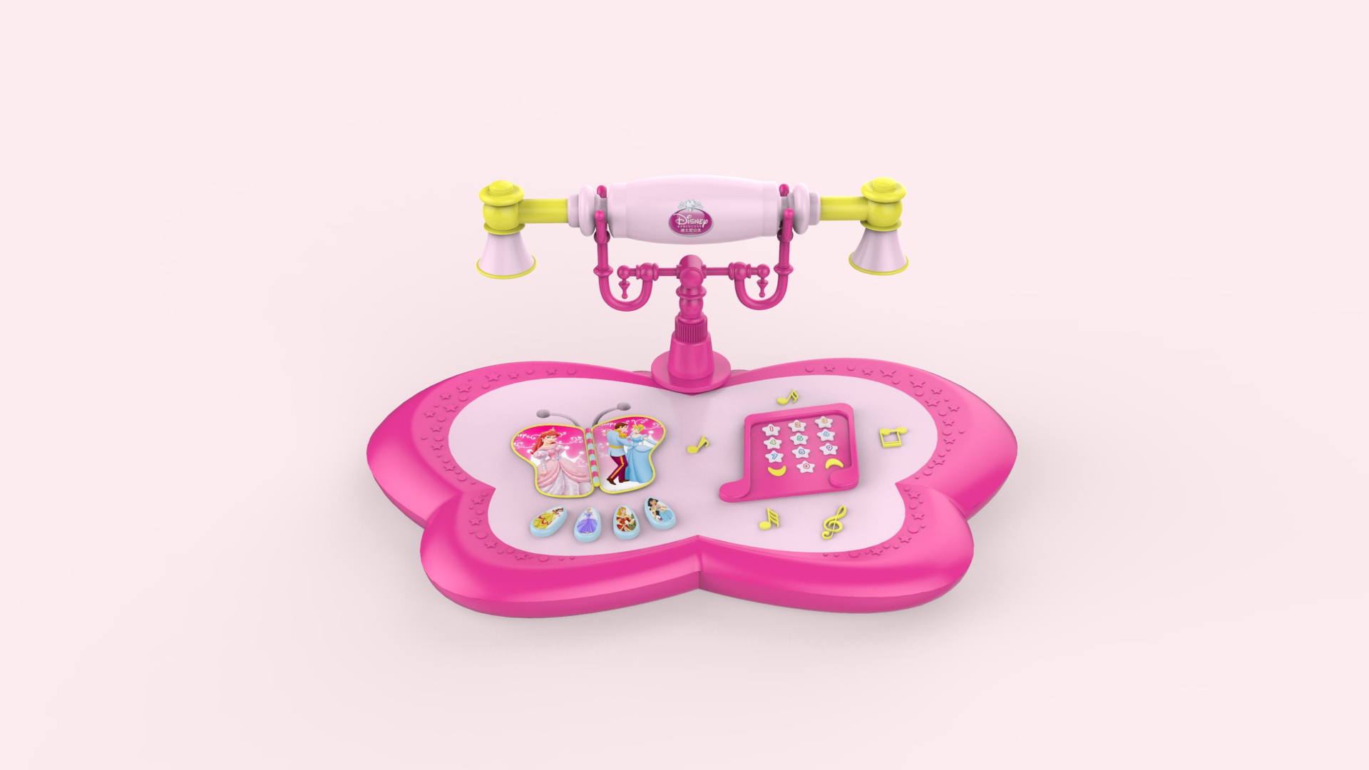 加南设计丨迪士尼公主电话 儿童乐器 产品外观结构设计