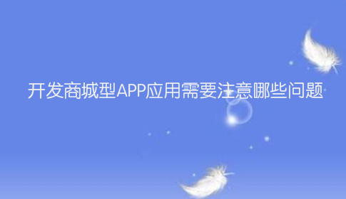 开发商城型APP应用需要注意哪些问题