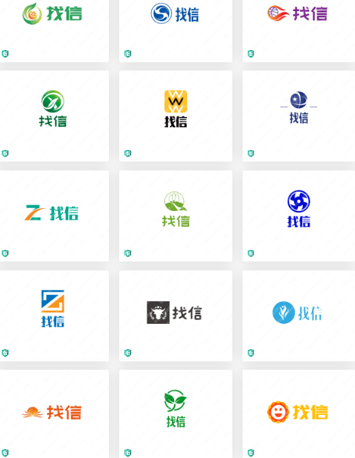 社交app logo设计：找信