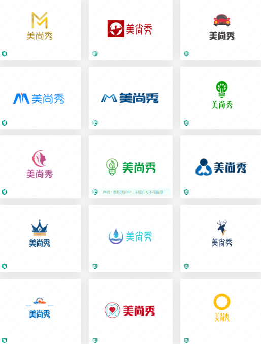 假发Logo设计：美尚秀