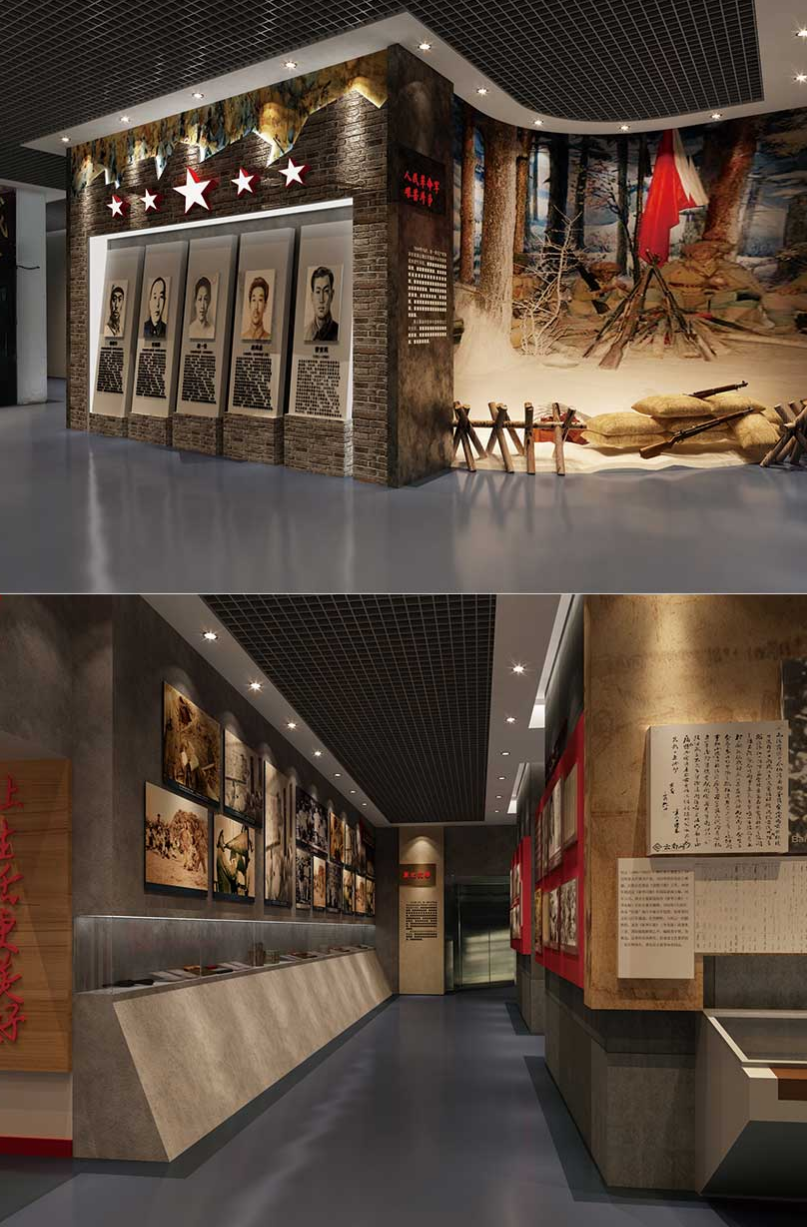 效果图设计案例：党建展厅效果图设计分享