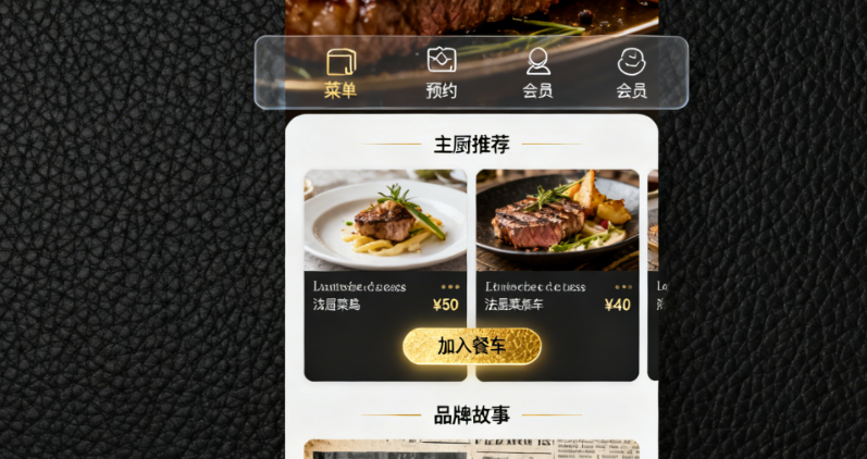 如何为西餐厅小程序注入奢华感？6个提升UI高端体验的关键维度