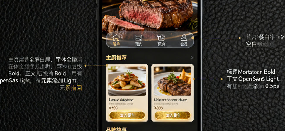 如何为西餐厅小程序注入奢华感？6个提升UI高端体验的关键维度
