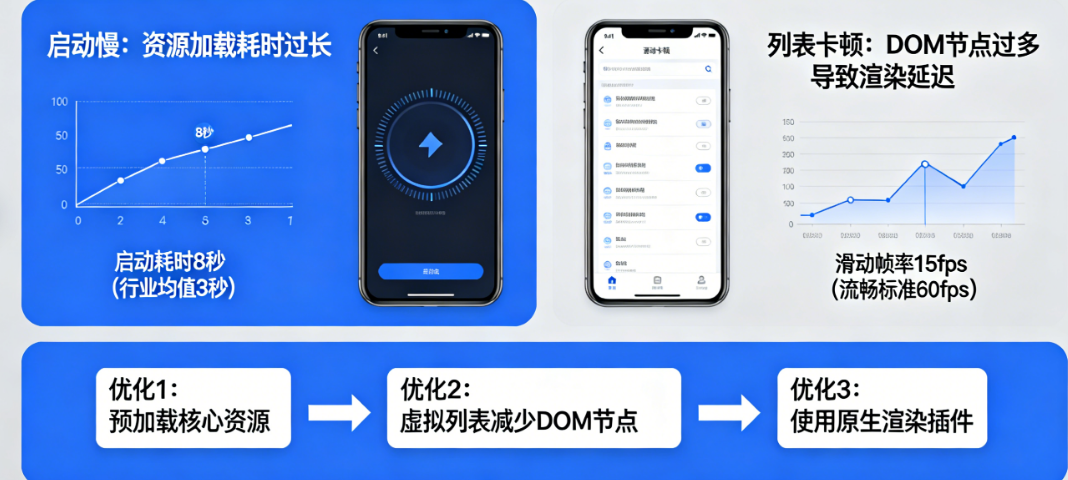 Uniapp安卓应用启动慢、列表卡？深入V8引擎与原生渲染的6级性能调优