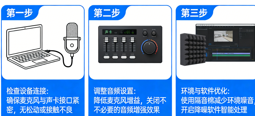 直播有电流声/噪音怎么消除?从“滋滋”到“录音棚”的终极净化指南