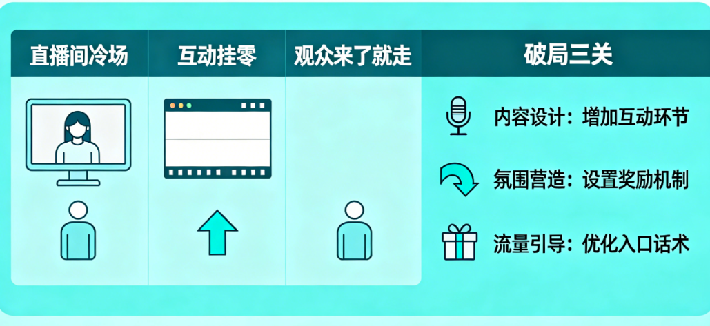 直播间冷场、互动挂零、观众来了就走？90%的人卡在这三关——直播策划方案观众参与度低怎么办