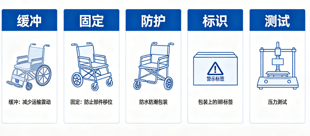 轮椅电商包装的5个关键技术：缓冲、固定、防护、标识、测试，一篇讲透