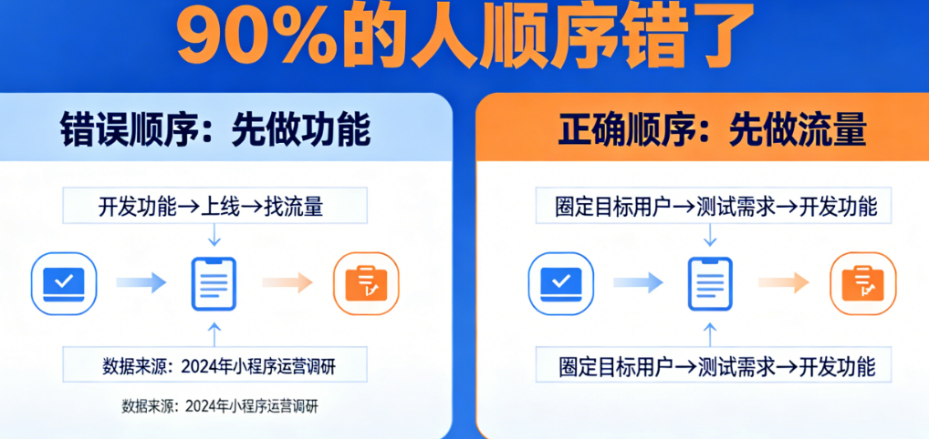 预售小程序，先做功能还是先做流量？90%的人顺序错了