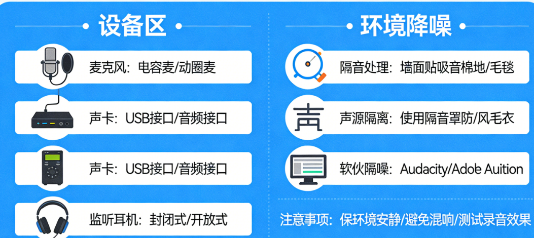 一个人在家怎么录出录音棚效果的旁白?从设备到环境降噪全攻略