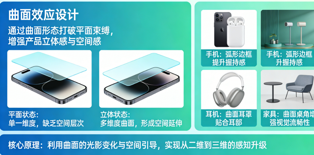 什么是曲面效应设计?它如何让产品从“平面”进阶到“立体”?