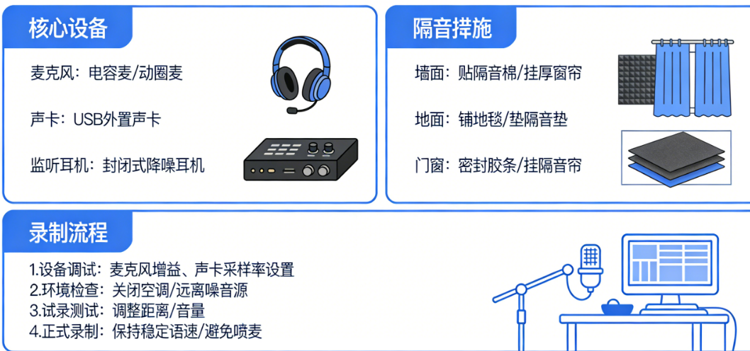 一个人在家怎么录出录音棚效果的旁白?从设备到环境降噪全攻略