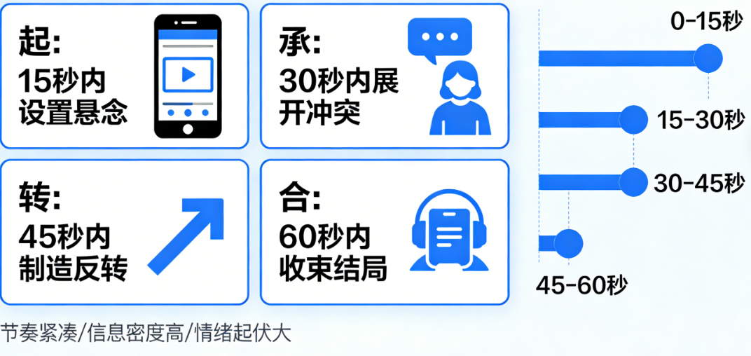 剧情平得像白开水？三分钟短视频的“起承转合”压缩术