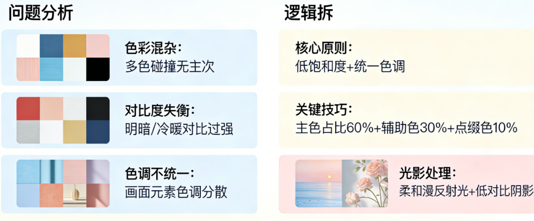 为什么你的调色“脏脏的”?治愈系调色的底层逻辑拆解