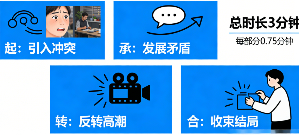 剧情平得像白开水？三分钟短视频的“起承转合”压缩术