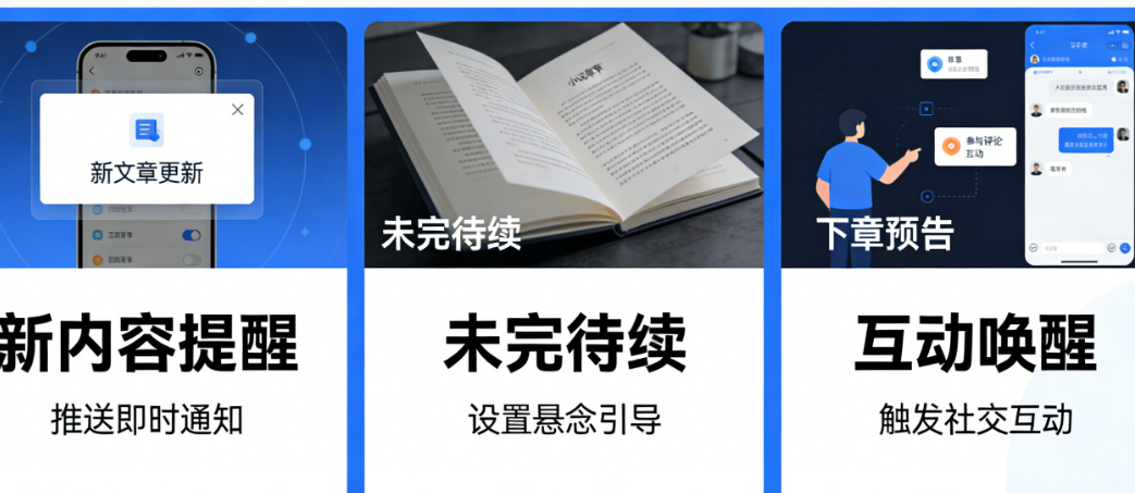 内容类小程序召回：靠什么让用户回来？新内容提醒vs未完待续vs互动唤醒