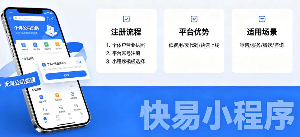 没公司没资质想做小程序？揭秘个体户可用的低门槛小程序平台