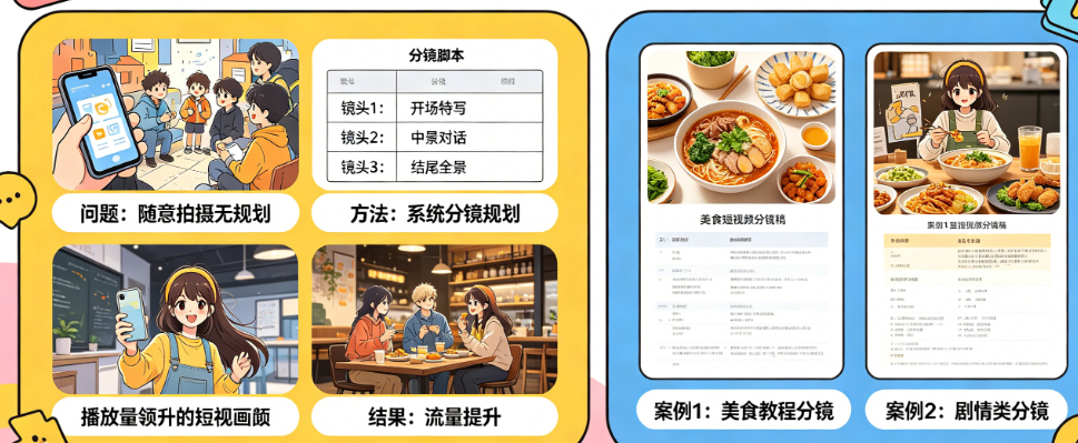 别让“随意拍”毁掉短视频流量!短视频分镜规划的系统方法与实战案例