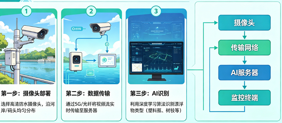 水面漂浮物监测别只靠人工!从摄像头部署到AI识别的完整系统建设指南