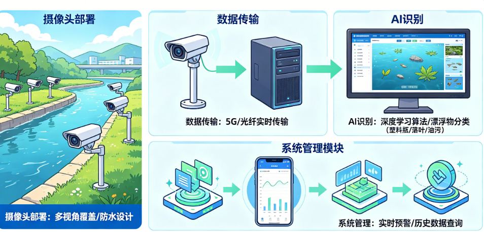 水面漂浮物监测别只靠人工!从摄像头部署到AI识别的完整系统建设指南