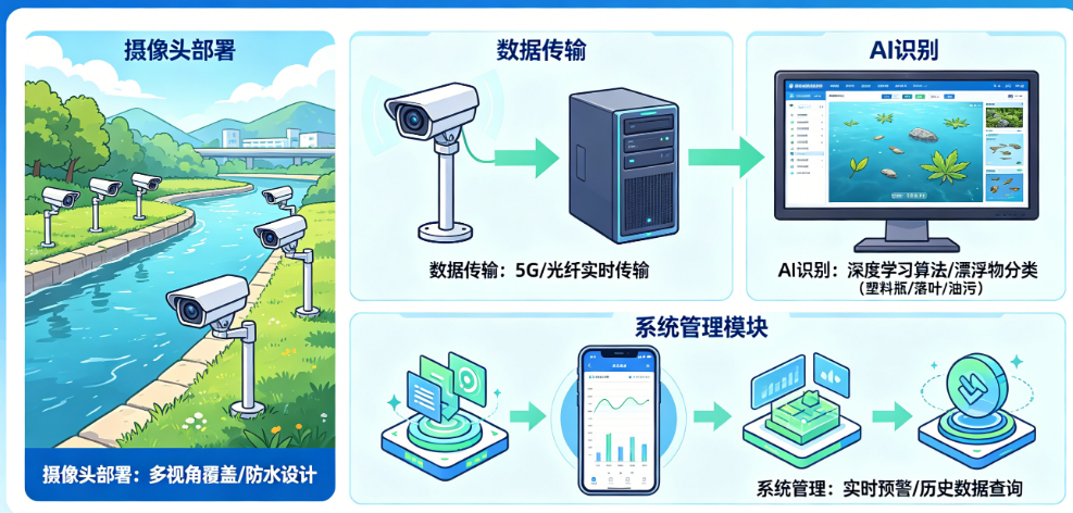水面漂浮物监测别只靠人工!从摄像头部署到AI识别的完整系统建设指南