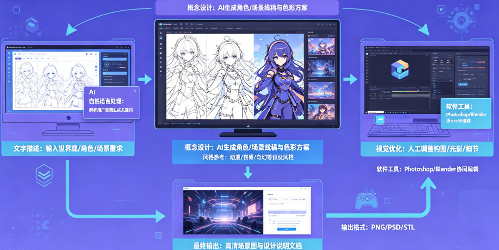 AI怎么做概念设计和场景图?从文字描述到视觉落地的全流程
