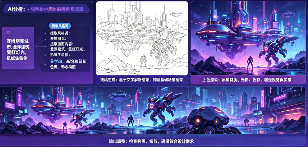 AI怎么做概念设计和场景图?从文字描述到视觉落地的全流程
