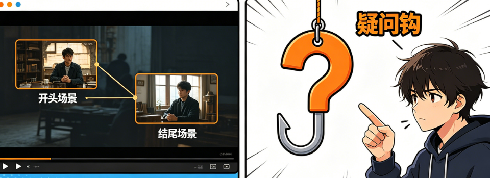 为什么你的视频看了开头就能猜到结尾?因为你不会埋“疑问钩”