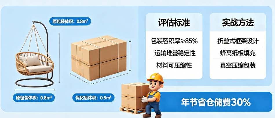 吊椅仓储费太贵?揭秘包装体积效率的评估标准与空间节省实战方法