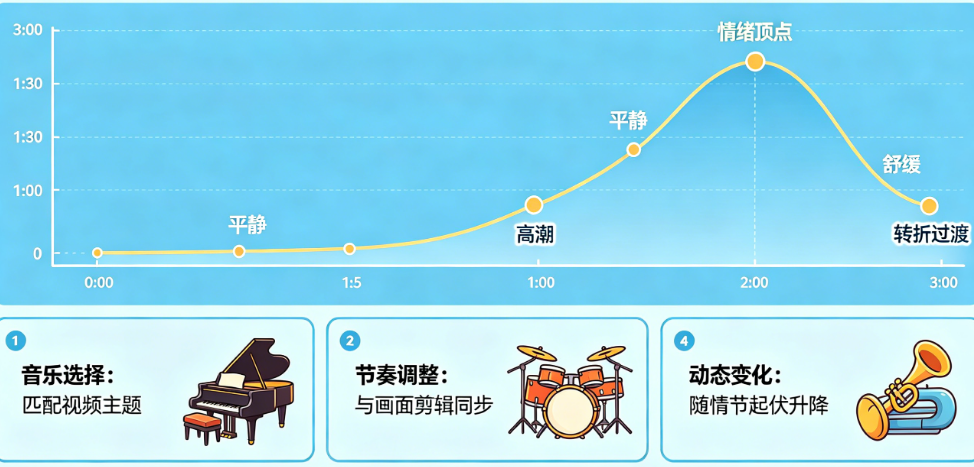 BGM的情绪曲线:如何让音乐跟着你的视频一起“呼吸”?