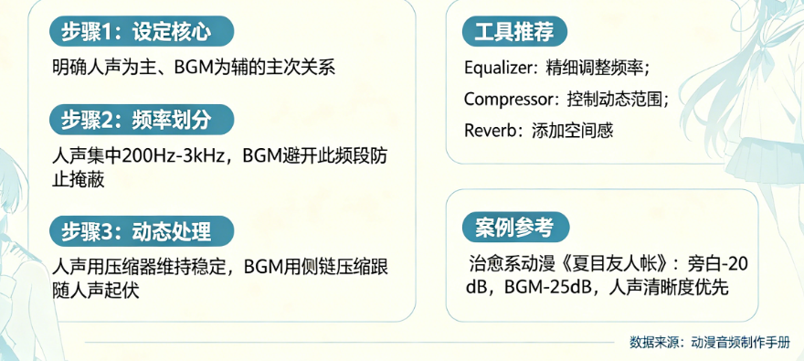人声和BGM怎么平衡?治愈旁白的音量混音技巧