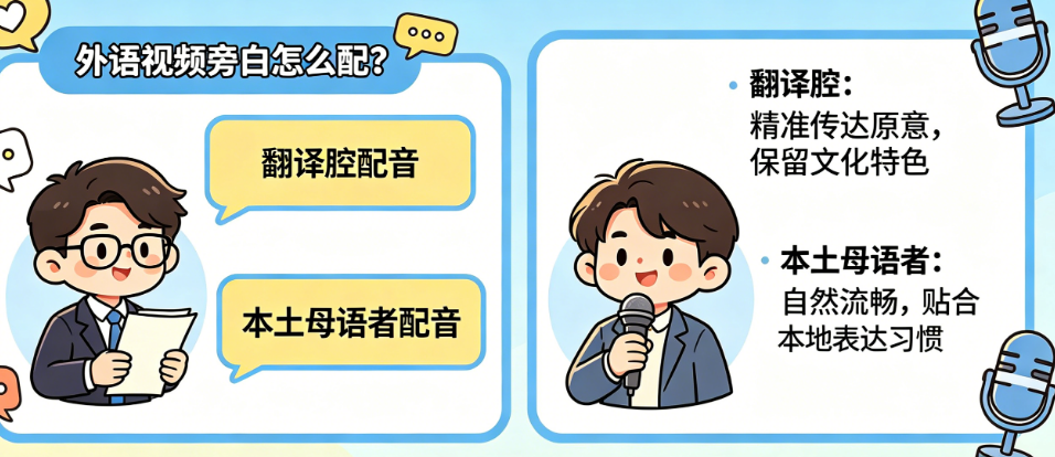 外语视频旁白怎么配?是找翻译腔还是找本土母语者?