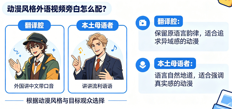 外语视频旁白怎么配?是找翻译腔还是找本土母语者?