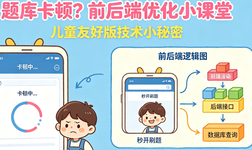 题库应用卡顿、刷题体验差?揭秘前后端核心逻辑与优化方案