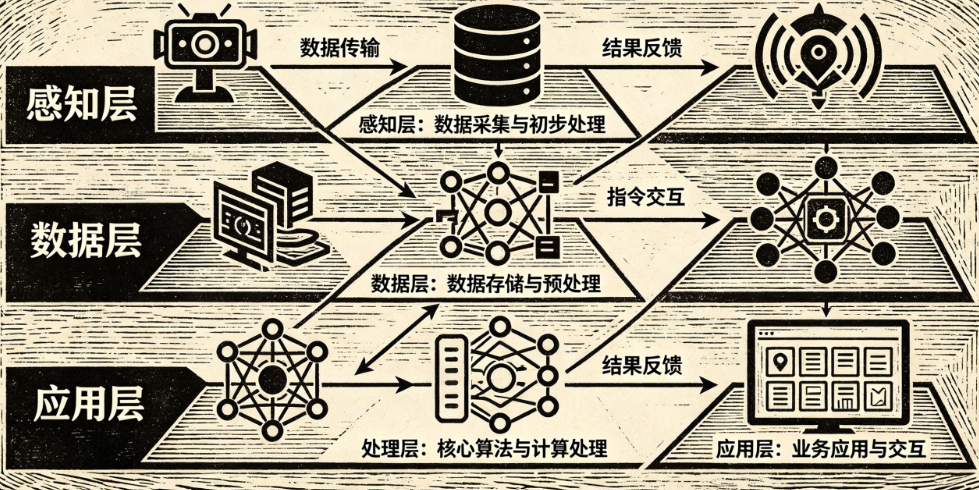 AI系统集成的技术架构是什么?层与层之间怎么协同?